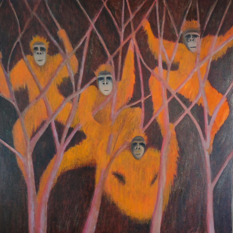 Painting of Our Endangered Friends the Orangutan