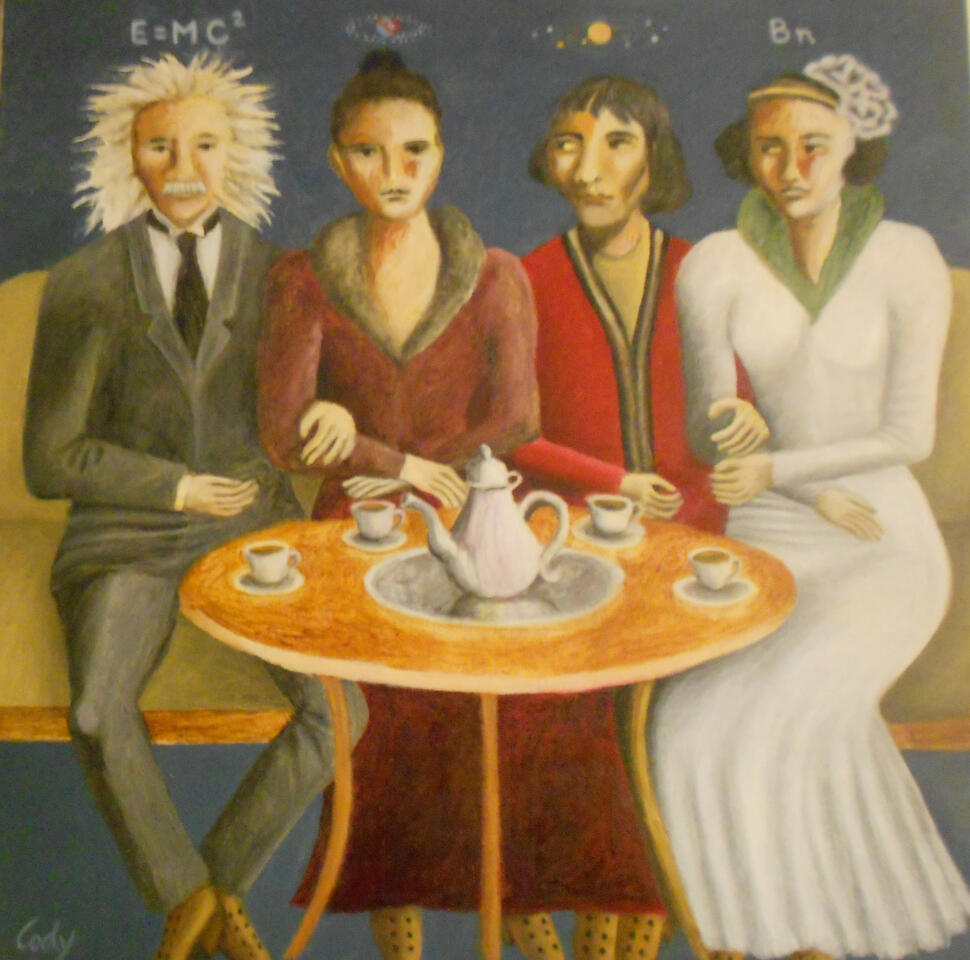Painting of Geniuses Einstein, Curie, Copernicus & King)